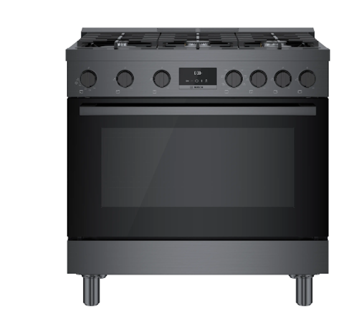 Bosch-36" 800 Series Industrial Style Range, Blk. Ss, Dual-Fuel, Us