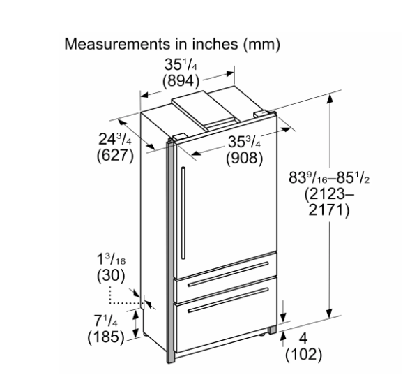 Thermador-36" Bi 2-Door Bm, Pro, Assembled Ss, E-Star (Replaced T36Bb925Ss)