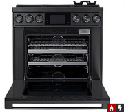 Dacor-36" Dual Fuel Pro-Range 6 Burners, Contemporary, Graphite, Ng/Lp