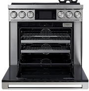 Dacor-36" Dual Fuel Pro-Range 6 Burners, Contemporary, Silver, Ng/Lp