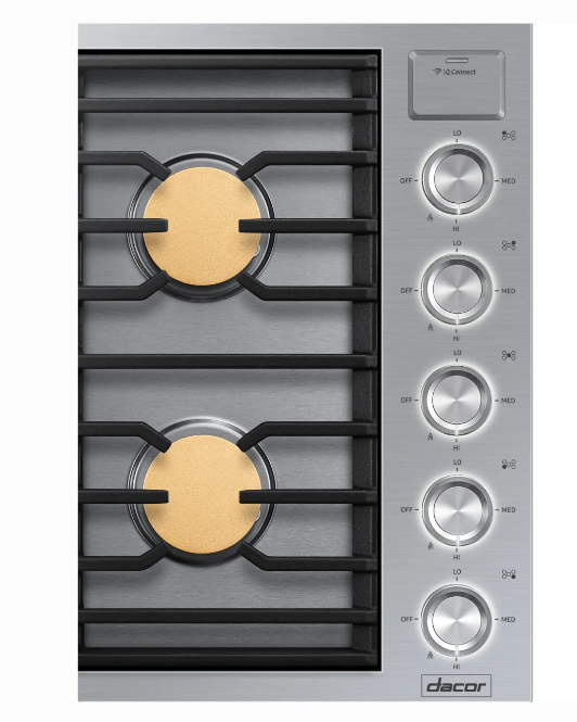 Dacor-36" Gas Cooktop 5 Burners, Flush, Contemporary, Silver, Ng/Lp