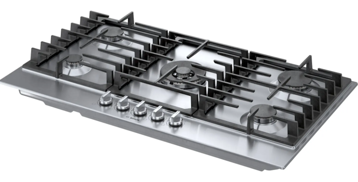 Bosch-36" Gas Cooktop, 800 Series, Stainless Steel, Flameselect®