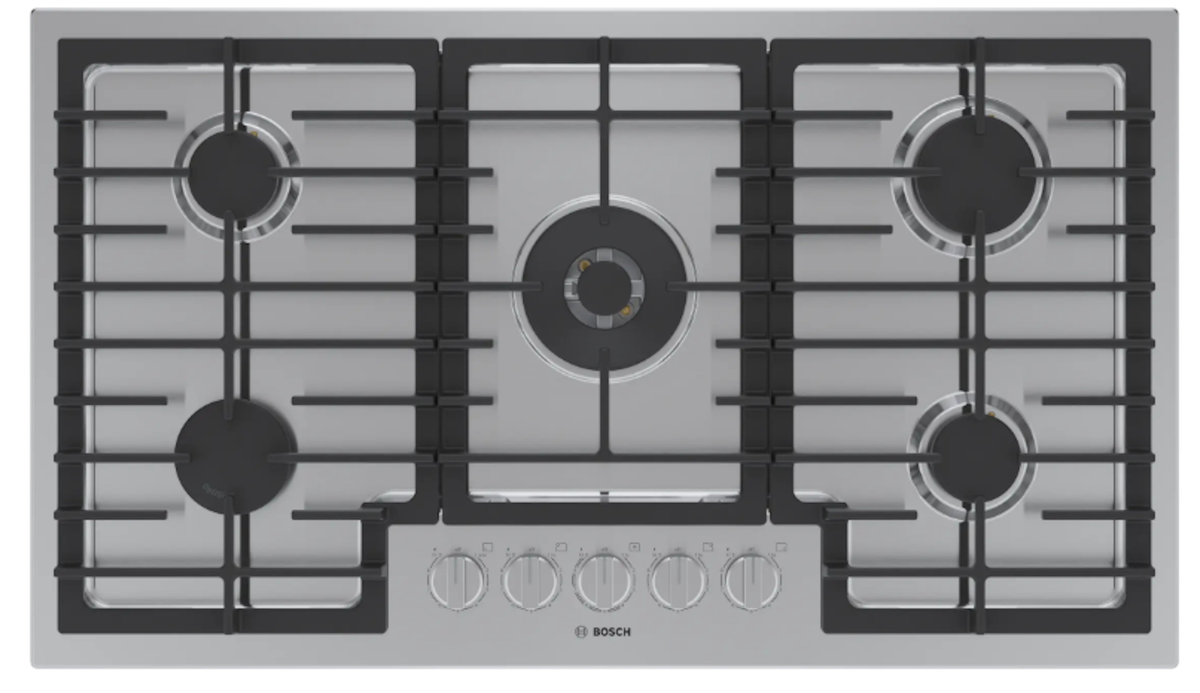 Bosch-36" Gas Cooktop, 800 Series, Stainless Steel, Flameselect®