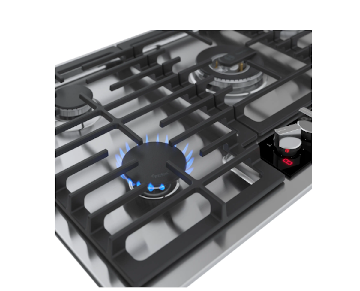 Bosch-36" Gas Cooktop, Benchmark, Stainless Steel, Flameselect®