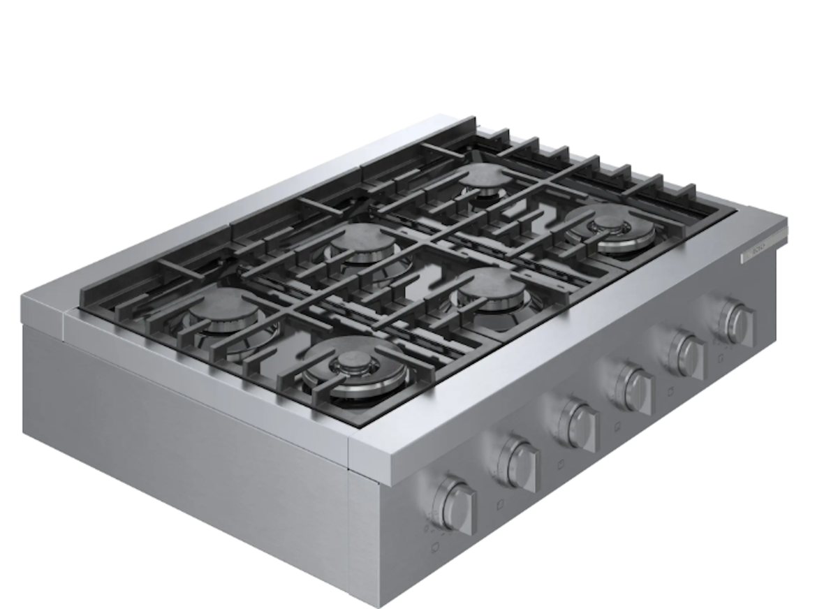 Bosch-36" Gas Rangetop, 800 Series, 6 Burner, Stainless Steel