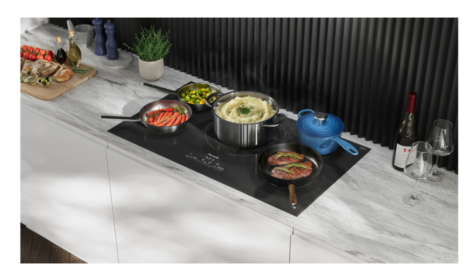 Thermador-36" Heritage Induction Cooktop, Black, Frameless, Hc