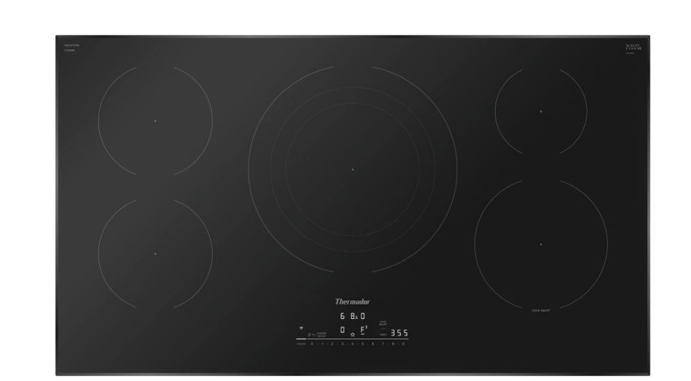 Thermador-36" Heritage Induction Cooktop, Black, Frameless, Hc