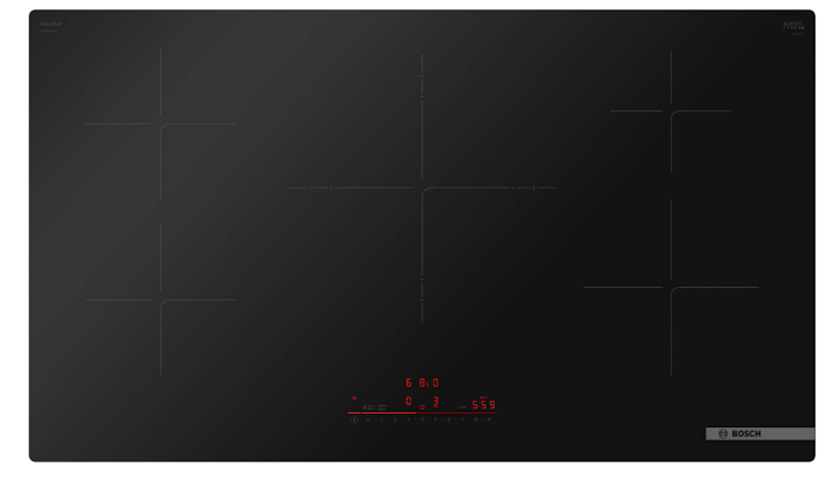 Bosch-36" Induction Cooktop, 500 Series, Black, Frameless, Home Connect (Launching Sept '25)