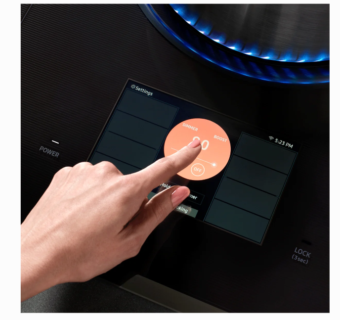 Dacor-36" Induction Cooktop 5 Elements, Lcd, Frameless, 3-Side Bevel