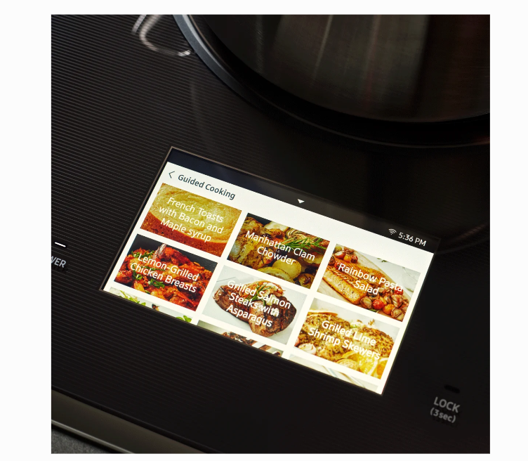 Dacor-36" Induction Cooktop 5 Elements, Lcd, Frameless, 3-Side Bevel