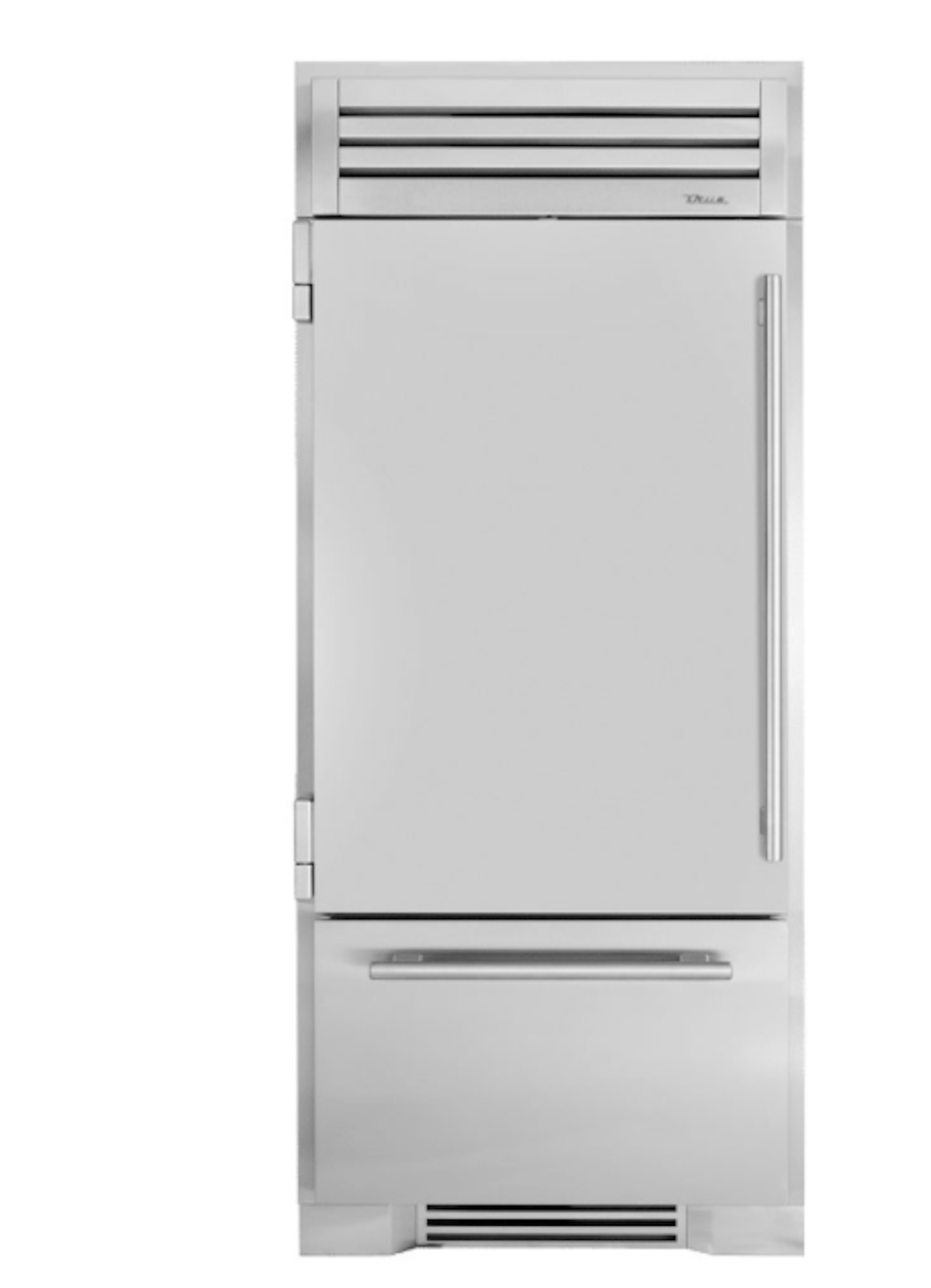 True-36Inch Refrigerator/Bottom Freezer - Stainless Solid Door - Hinged Left (L) - Integrated Ice Maker