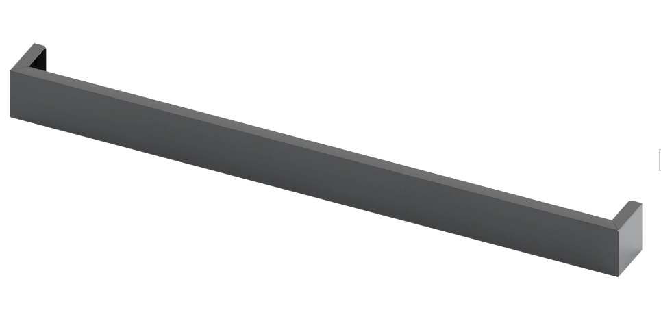 Bosch-3" Rear Vent Trim Extension 36" Industrial Style Blk Ss Range