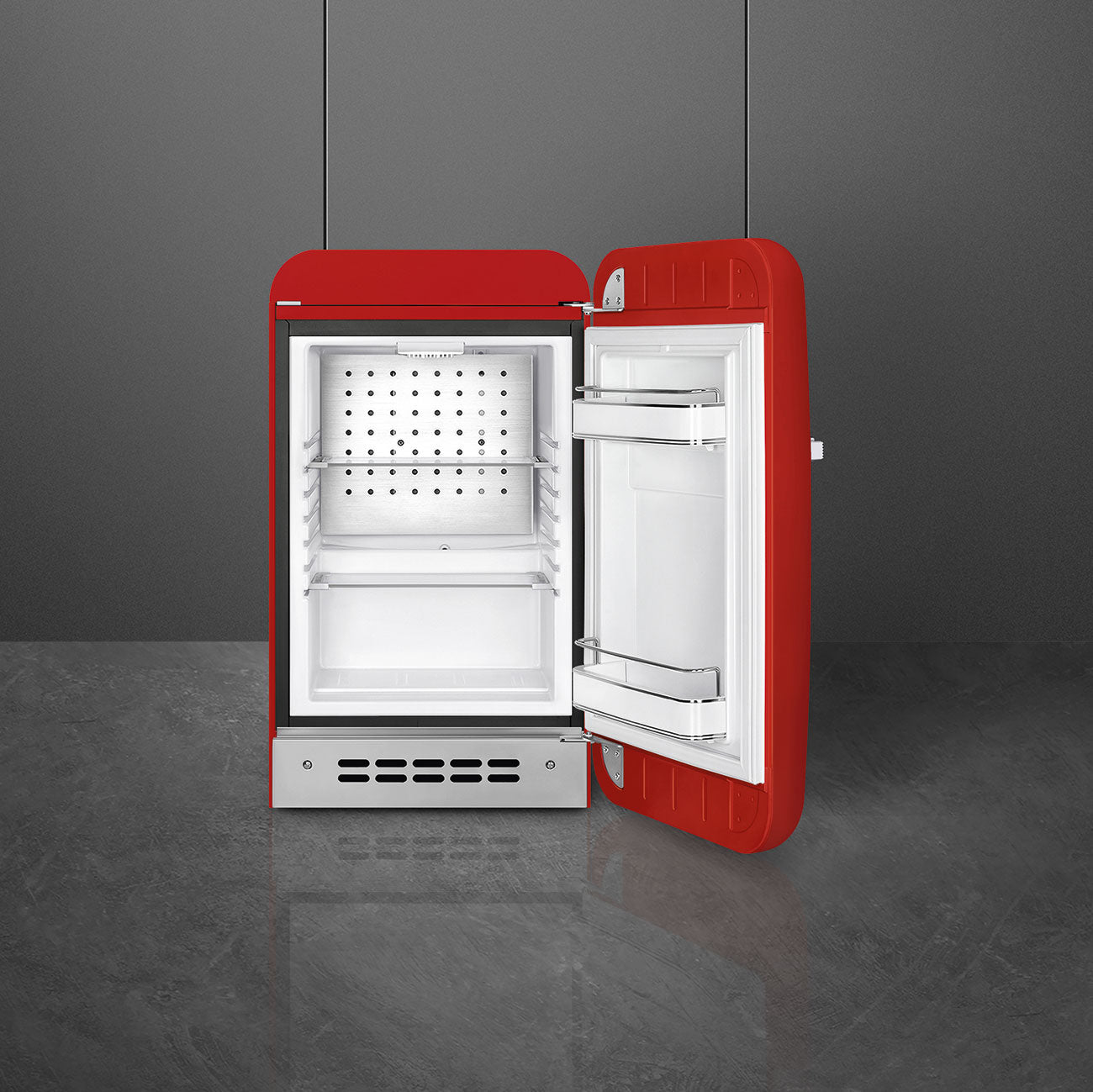 SMEG - Minibar Estilo AÃ±os 50 Capacidad de 38 L - 110V/60Hz - Derecha - Rojo image 1