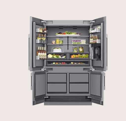 Dacor-48" 4-Door Built-In French Door Refrigerator Steelcool, Panel Ready