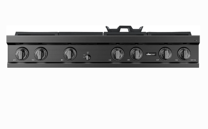 Dacor-48" Gas Rangetop 6 Burners With Griddle, Graphite, Ng/Lp
