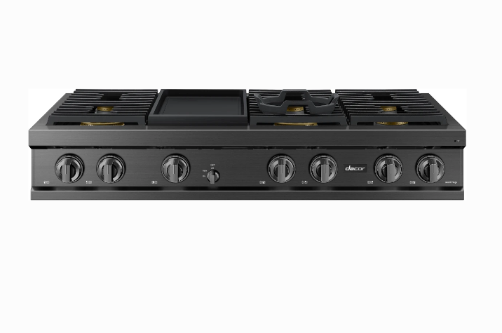 Dacor-48" Gas Rangetop 6 Burners With Griddle, Graphite, Ng/Lp