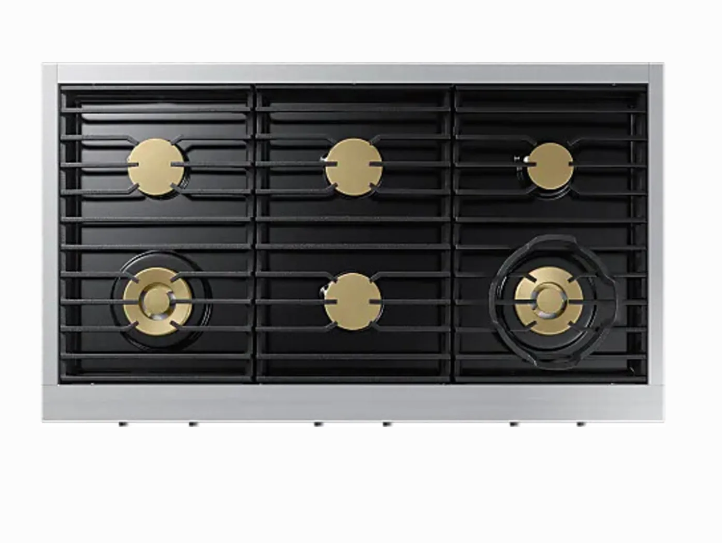 Dacor-48" Gas Rangetop 6 Burners With Griddle, Silver, Ng/Lp