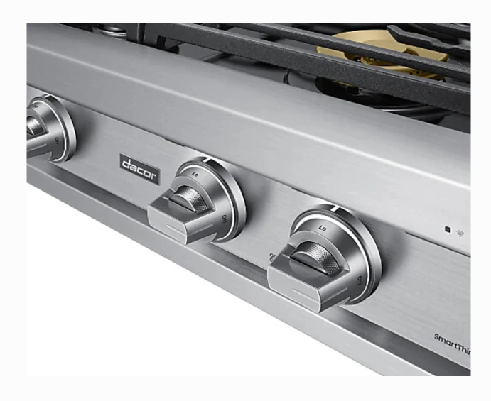 Dacor-48" Gas Rangetop 6 Burners With Griddle, Silver, Ng/Lp