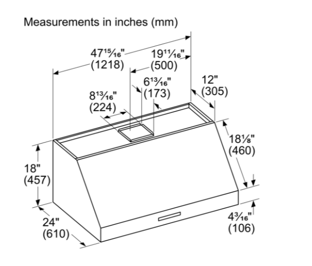 Thermador-48" Pro Harmony® Wall Hood, Optional Blower