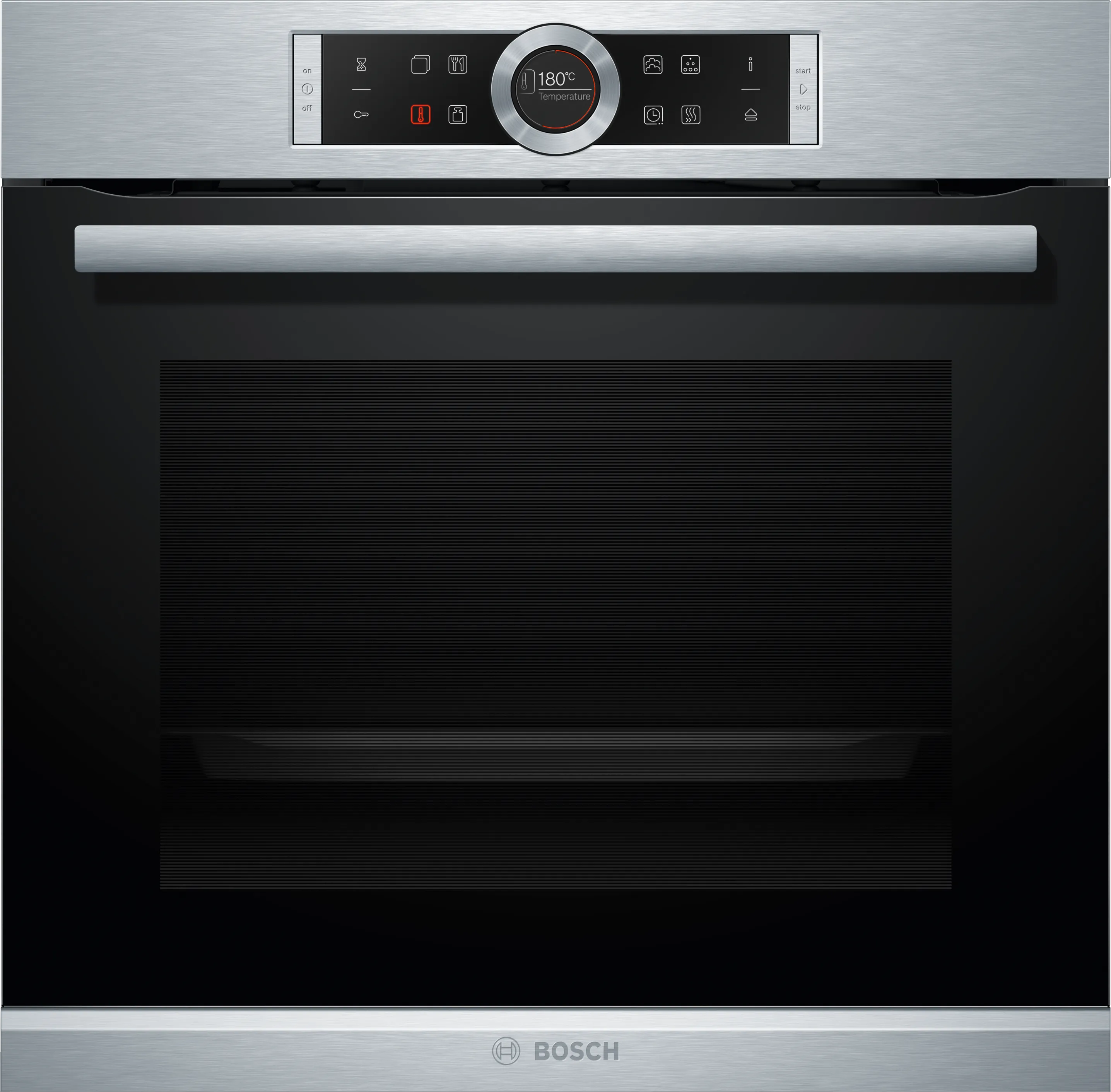BOSCH - Horno de Vapor Serie 8 de 60 cm - Acero Inoxidable con Cristal Negro image 0