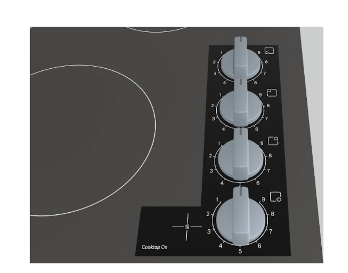 Bosch-500 Series 24" 4 Brnr Knob Control Electric Cktp, Black