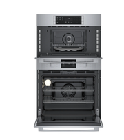 Bosch-500 Series, 30" Combo, Ss, Upper: Speed Oven, 120V, Lower: Eu Conv, Knob Control