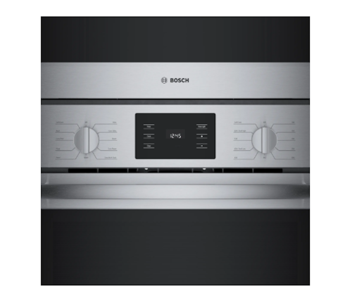 Bosch-500 Series, 30" Combo, Ss, Upper: Speed Oven, 120V, Lower: Eu Conv, Knob Control