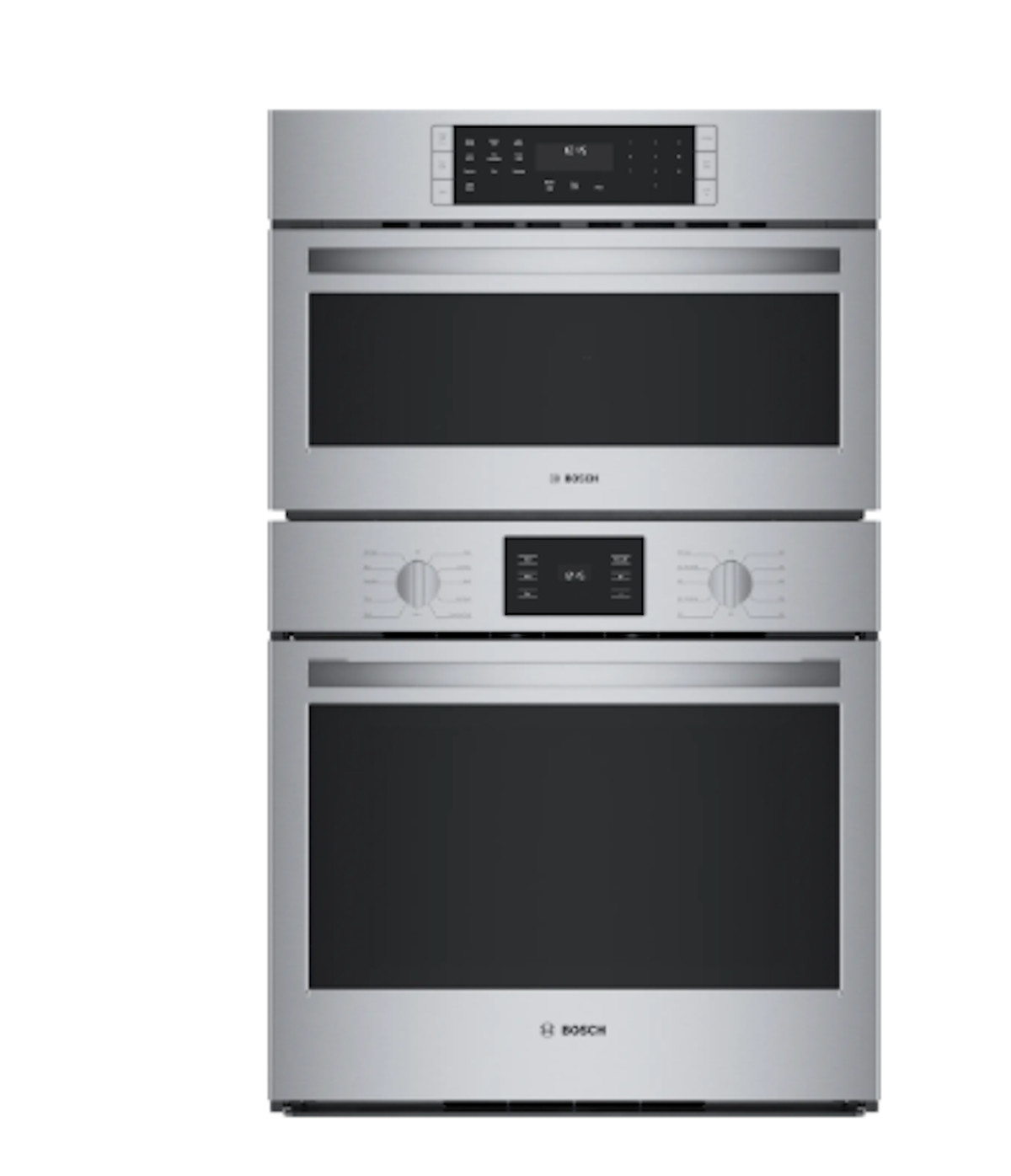 Bosch-500 Series, 30" Combo, Ss, Upper: Speed Oven, 120V, Lower: Eu Conv, Knob Control
