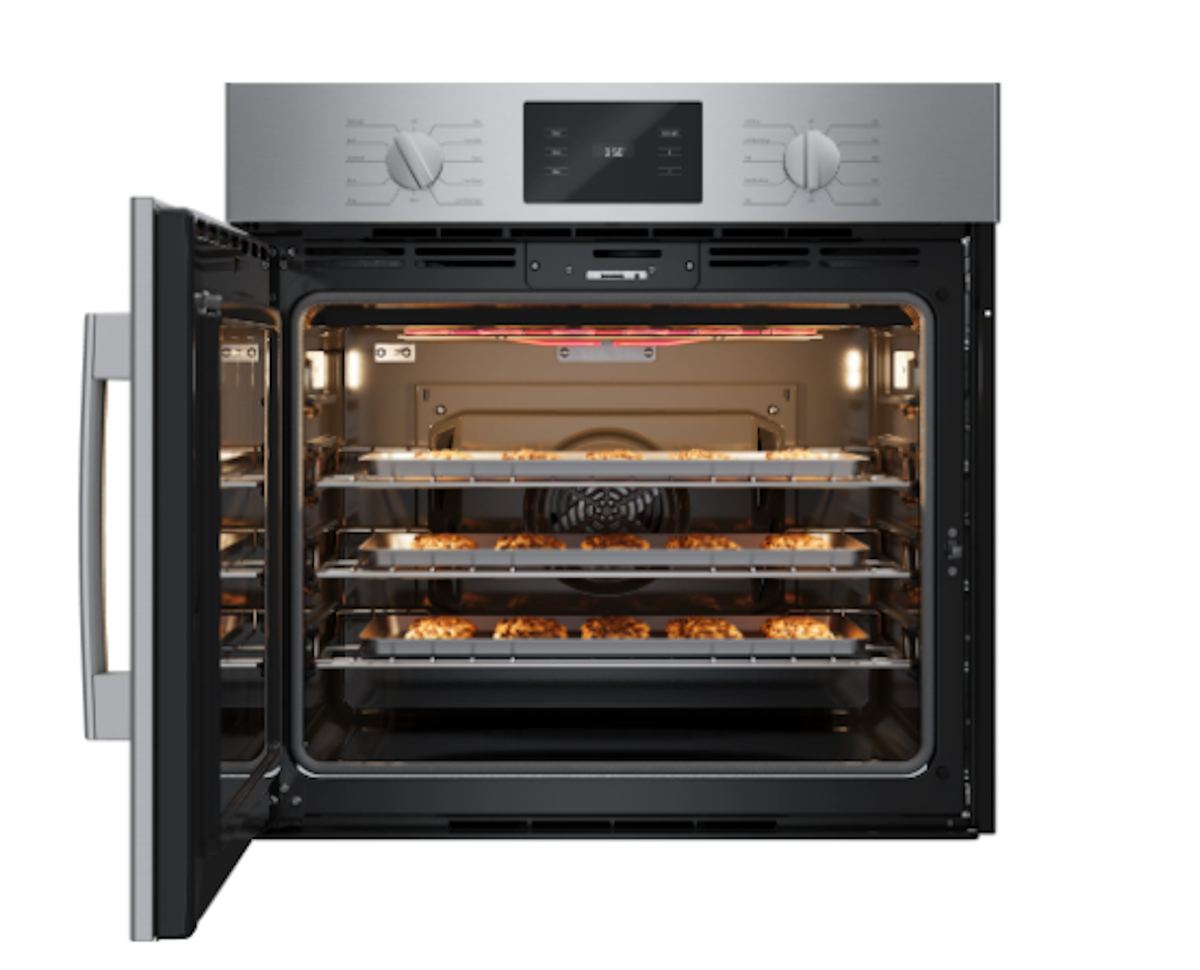 Bosch-500 Series, 30", Single Wall Oven, Ss, Eu Convection, Knob Control, Left Swing
