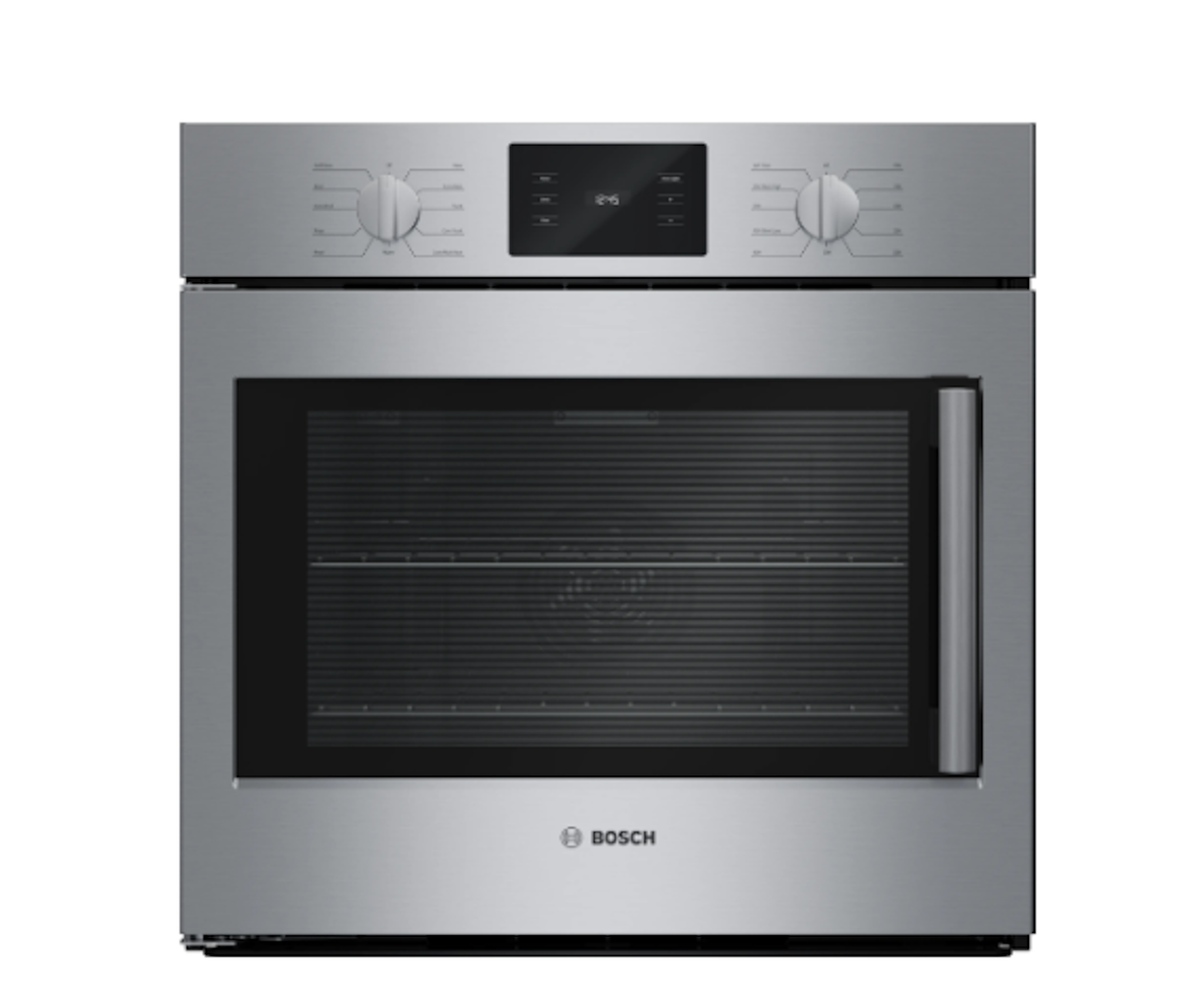 Bosch-500 Series, 30", Single Wall Oven, Ss, Eu Convection, Knob Control, Left Swing