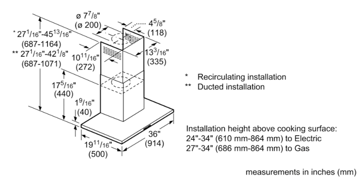 Bosch-500 Series, Box Style Canopy, 600 Cfm
