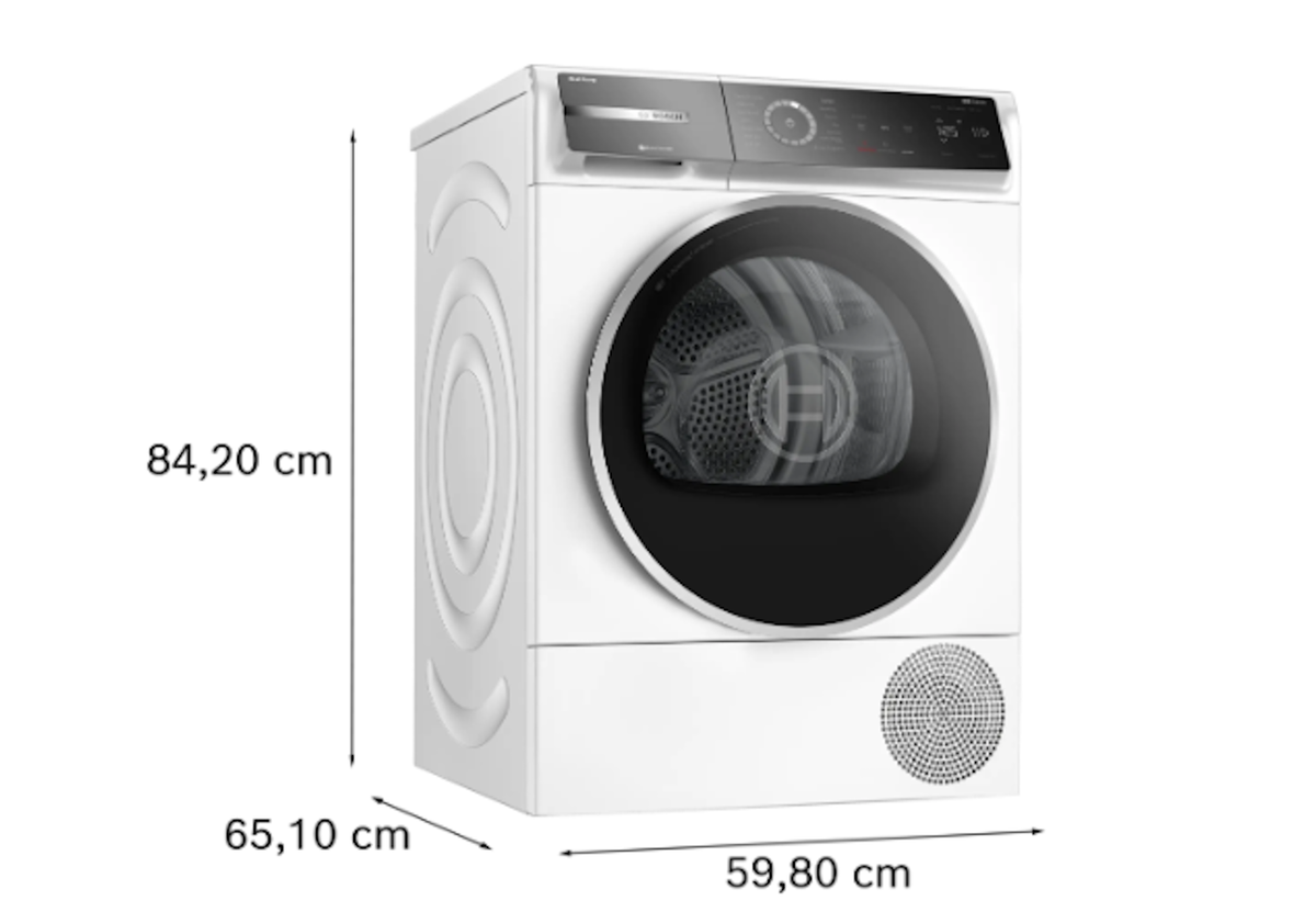 Bosch-500 Series Dryer - 208/240V, Cap. 4.0 Cu.Ft., 14 Cyc., 62 Dba White/Door, Energy Star Most Efficient