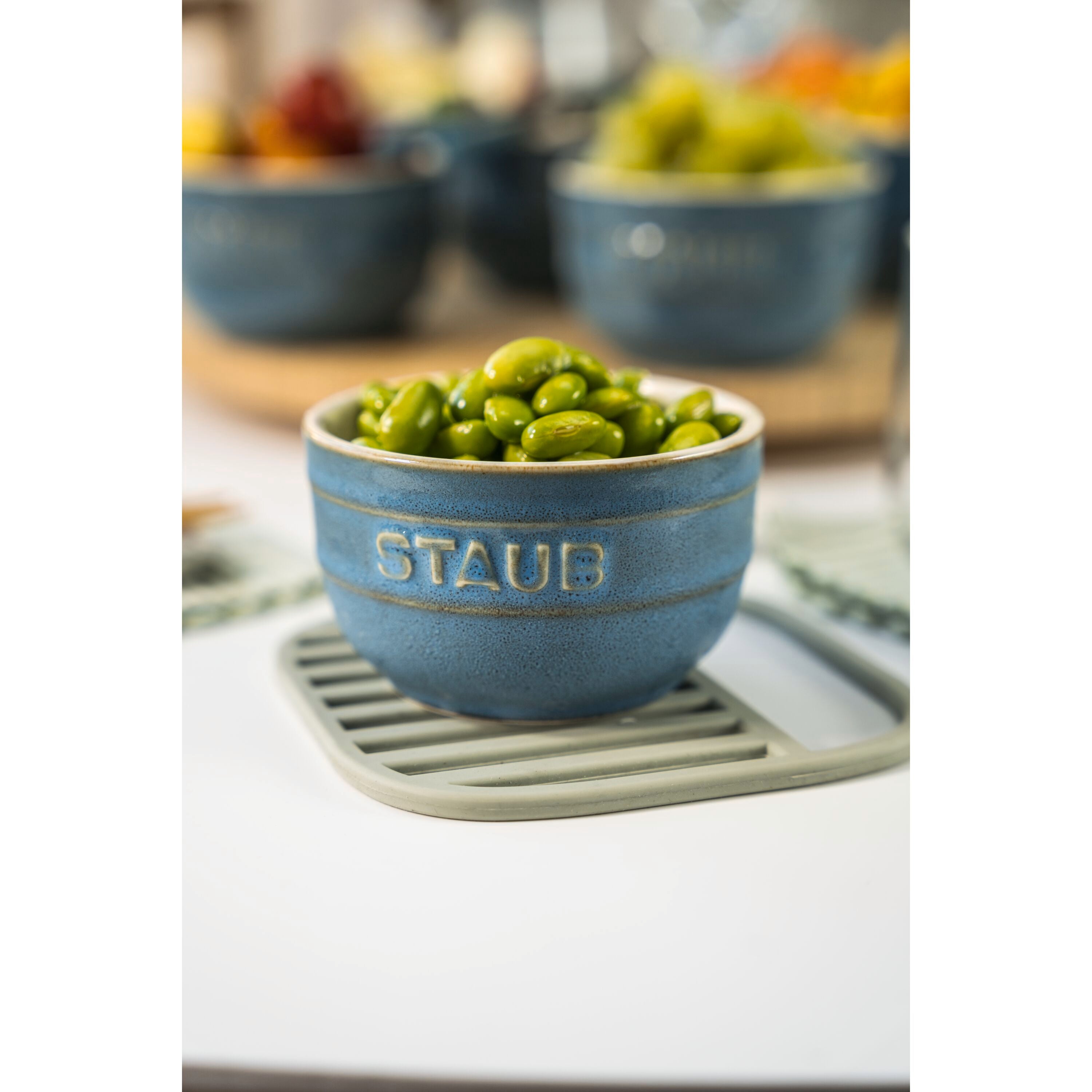 STAUB - Mini Cocotte de 10cm de Cerámica Redonda en Turquesa Antiguo image 2