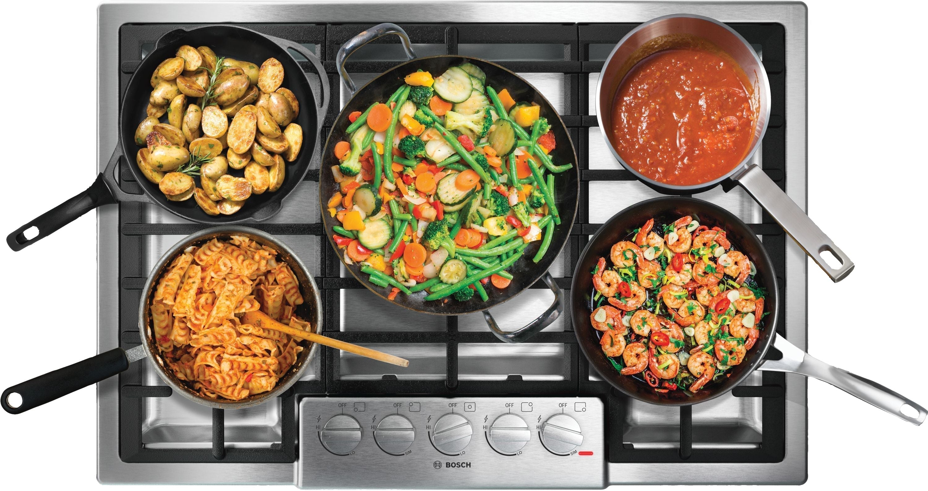 BOSCH - Plantilla a gas, 5 quemadores Serie 800 - 30" image 2