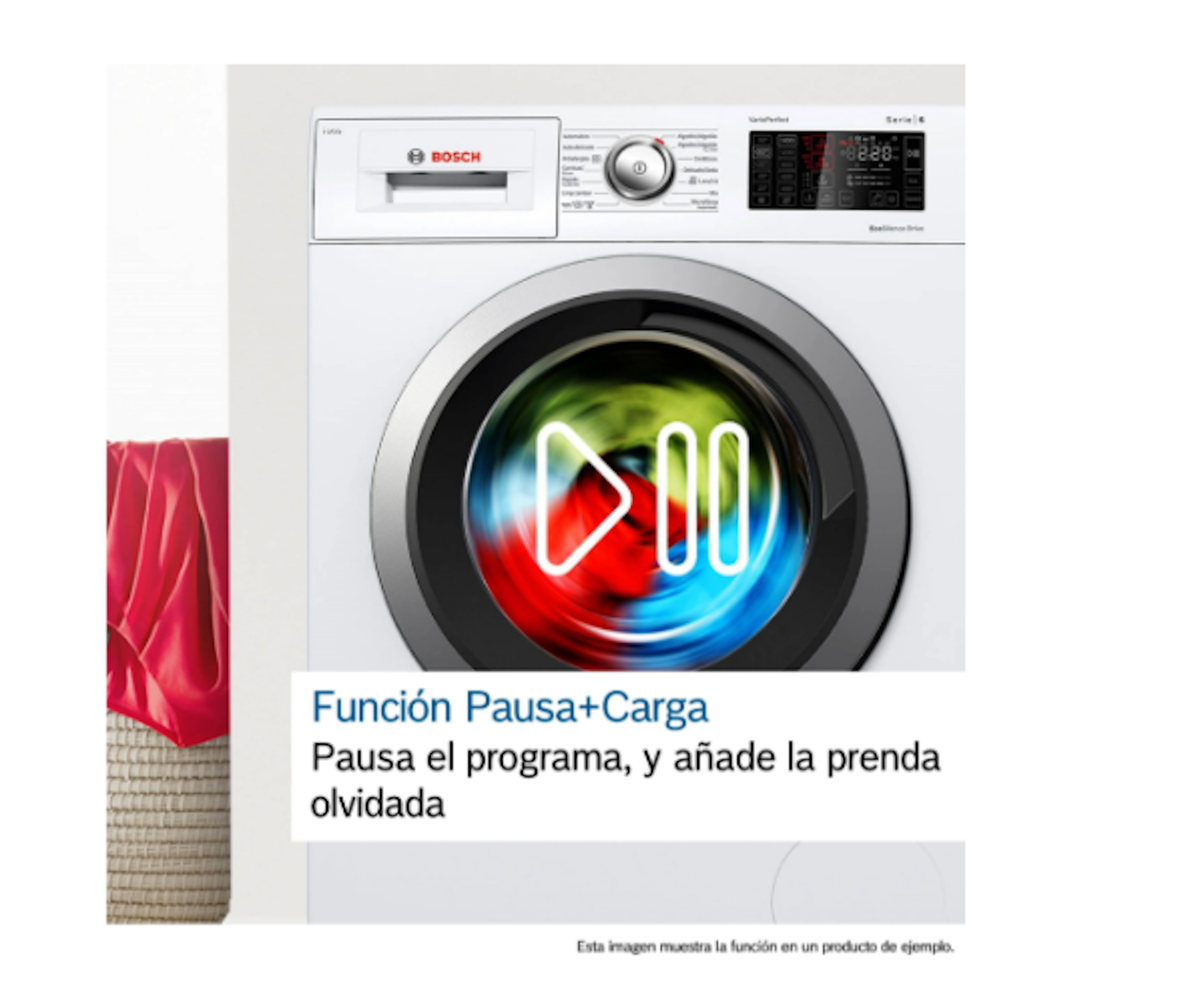 Bosch-60Cm Lavadora De Carga Frontal, 9 Kg, 1400 R.P.M., Serie 6, Blanco. Clase Energética A, Activewater, Speedperfect