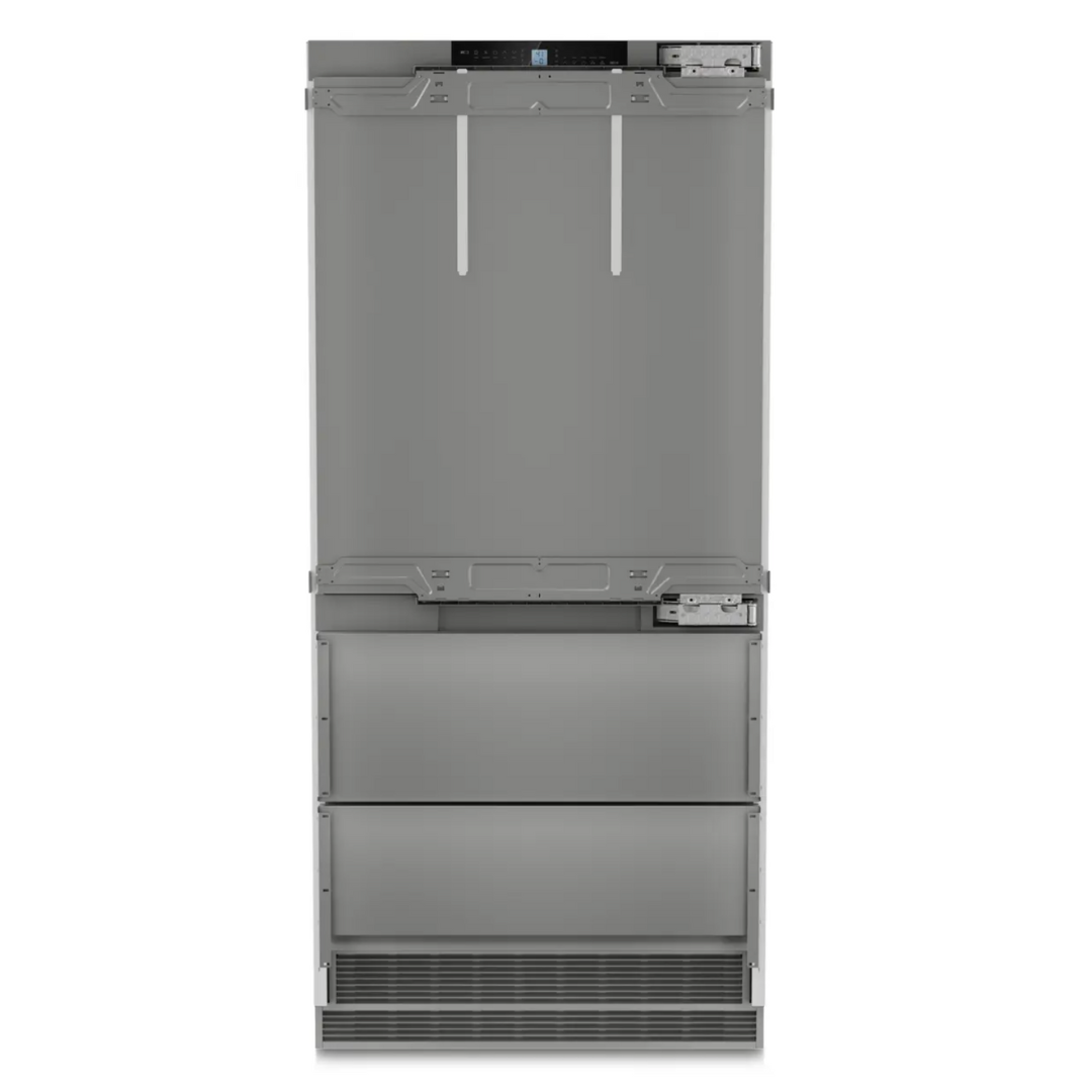 LIEBHERR - Refrigerador totalmente integrado de 36" con congelador inferior, fabricador de hielo, bisagra derecha, listo para panel