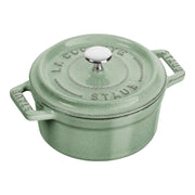 STAUB - Mini Cocotte de 10cm en Color Salvia - Hierro Fundido Redondo image 0