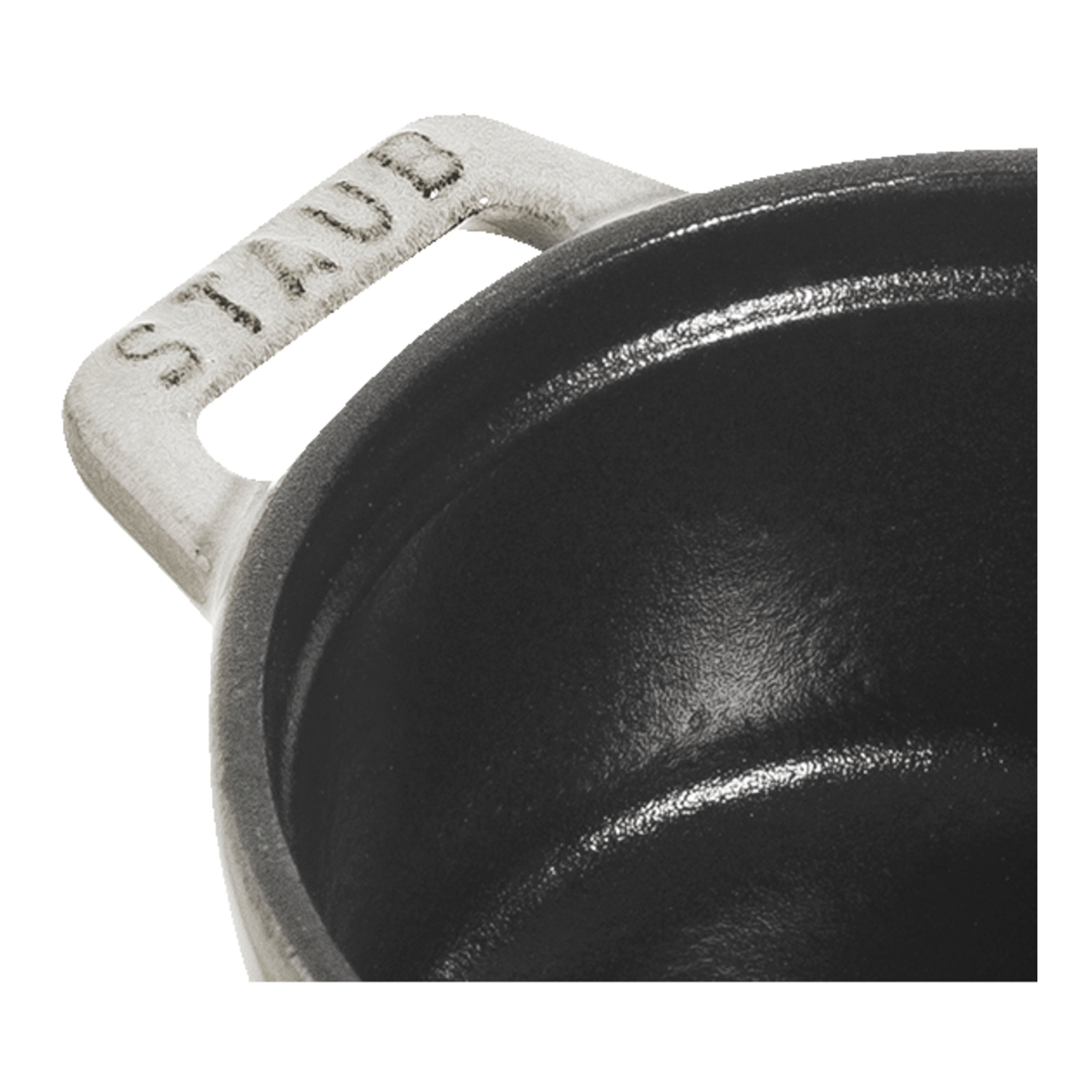 STAUB - Mini Cocotte de 10cm en Blanco Trufa - Hierro Fundido Redondo image 1