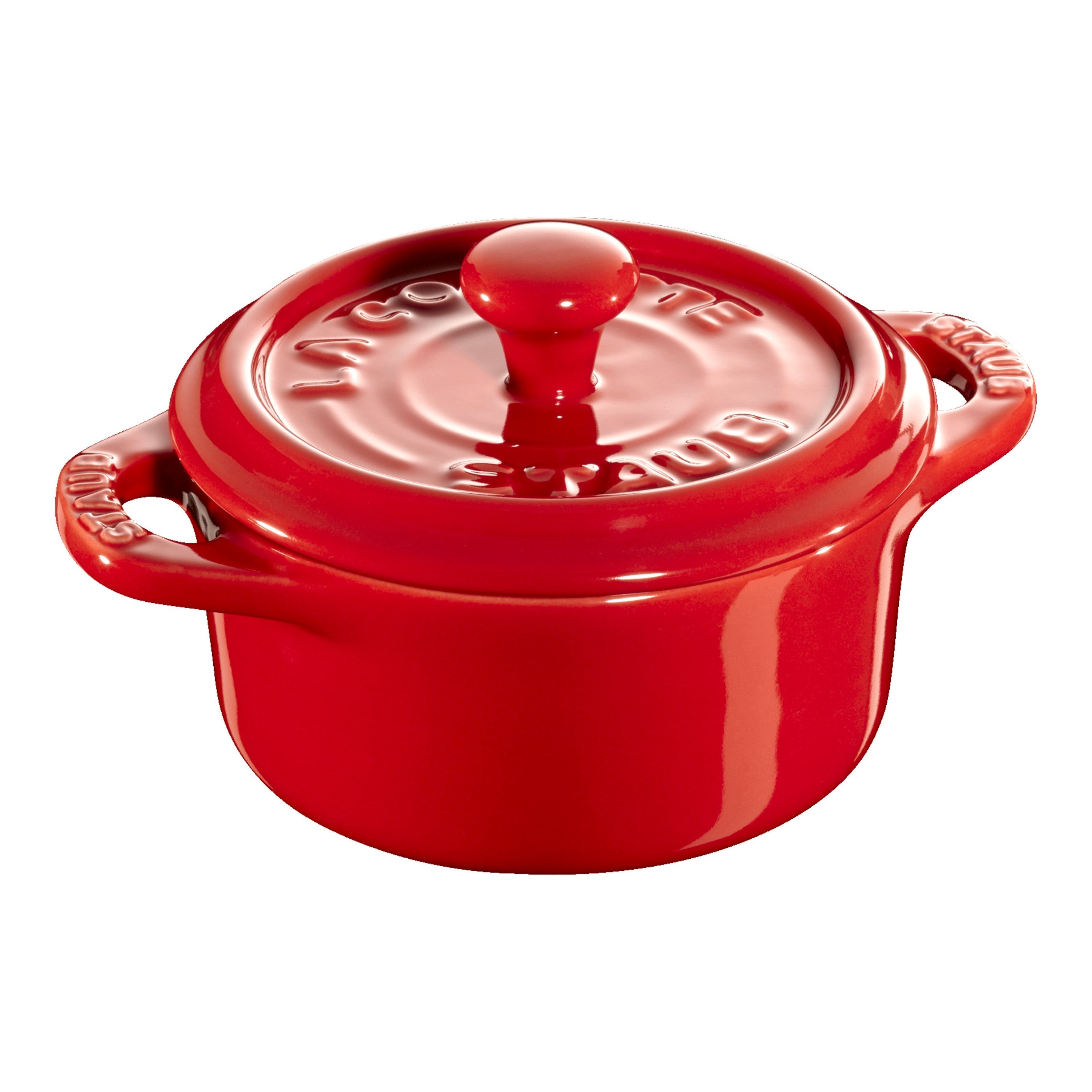 STAUB - Mini Cocotte de 10cm de Cerámica Redonda en Color Cereza image 0