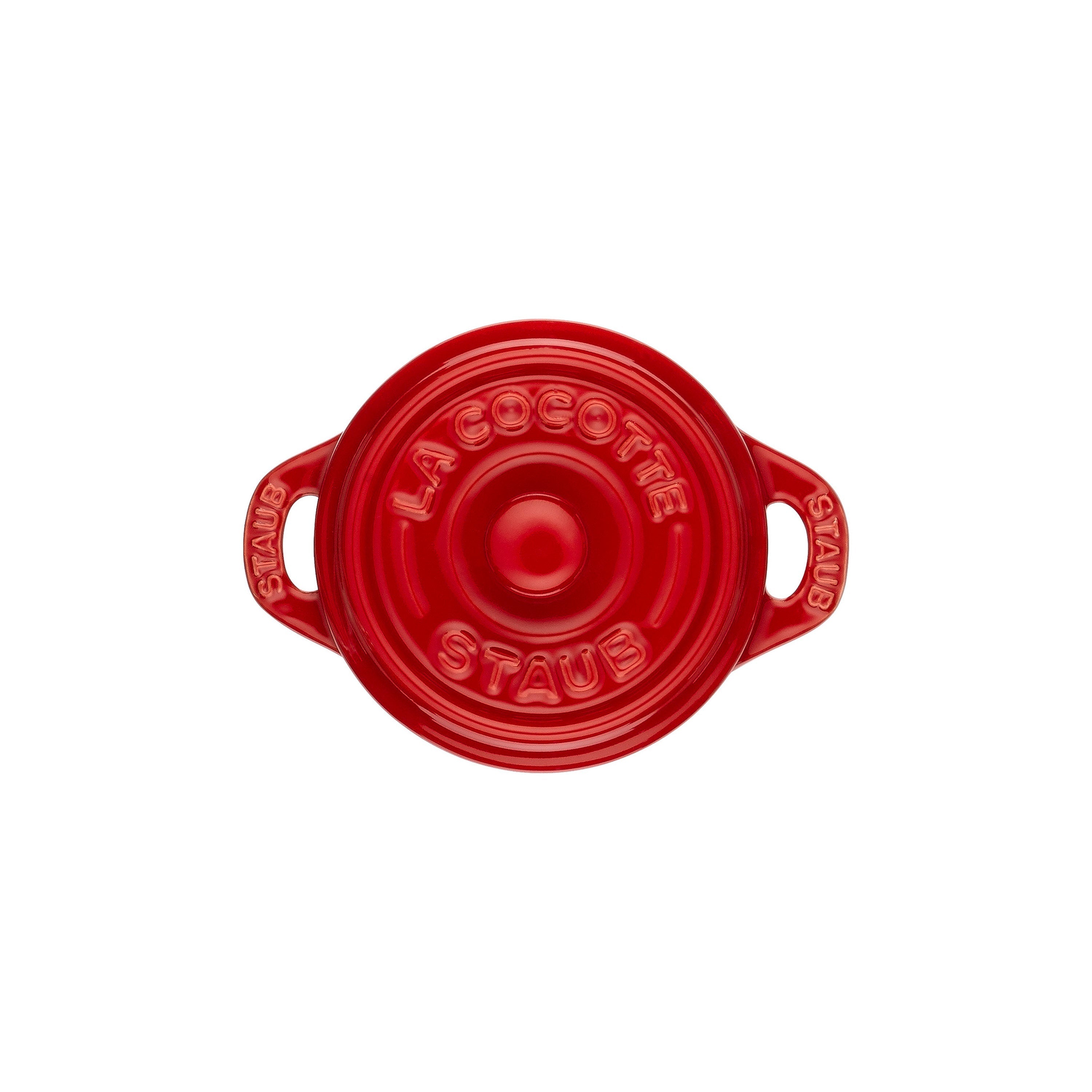 STAUB - Mini Cocotte de 10cm de Cerámica Redonda en Color Cereza image 3