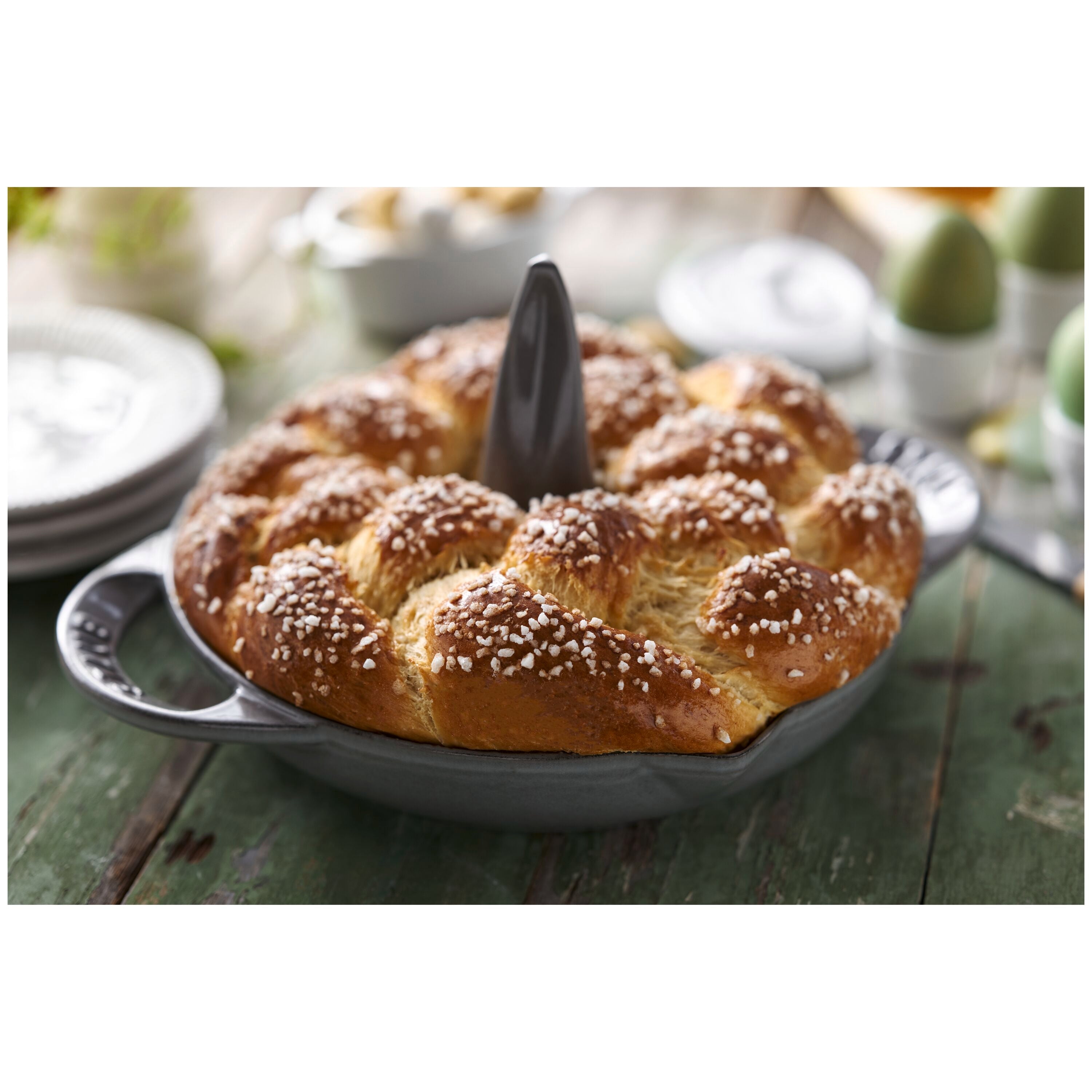 STAUB - Bandeja para Horno de 12cm en Color Gris Uva - Hierro Fundido Redondo image 2