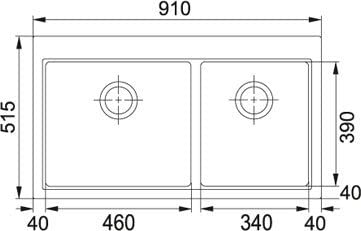 FRANKE - Fregadero doble blanco image 1