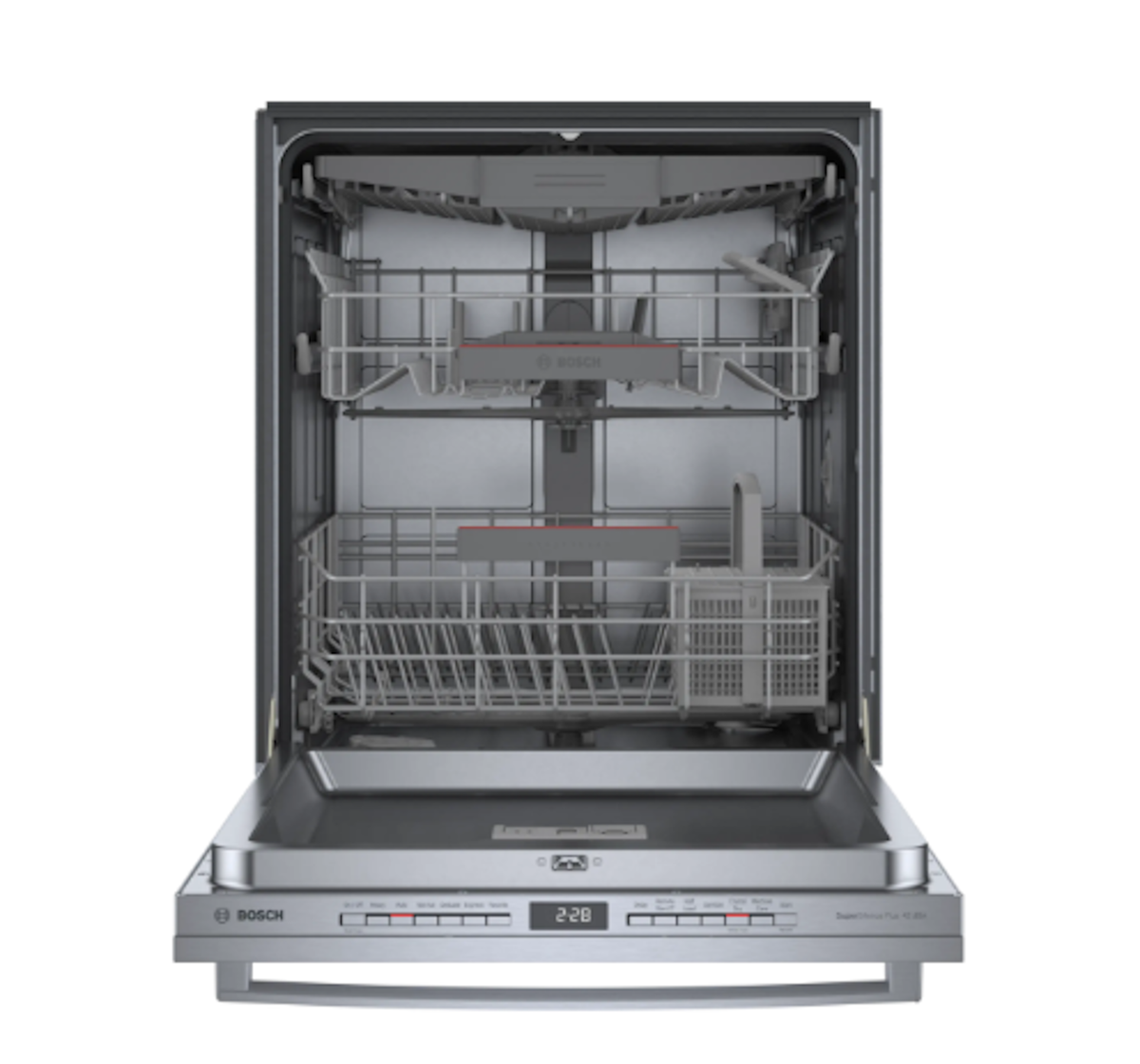 Bosch-800 24" Bar Hndl, 6/5 Cycles, 42 Dba, Hm Cnnct, Stndrd 3Rd Rck, Crystaldry, Infolight - Ss