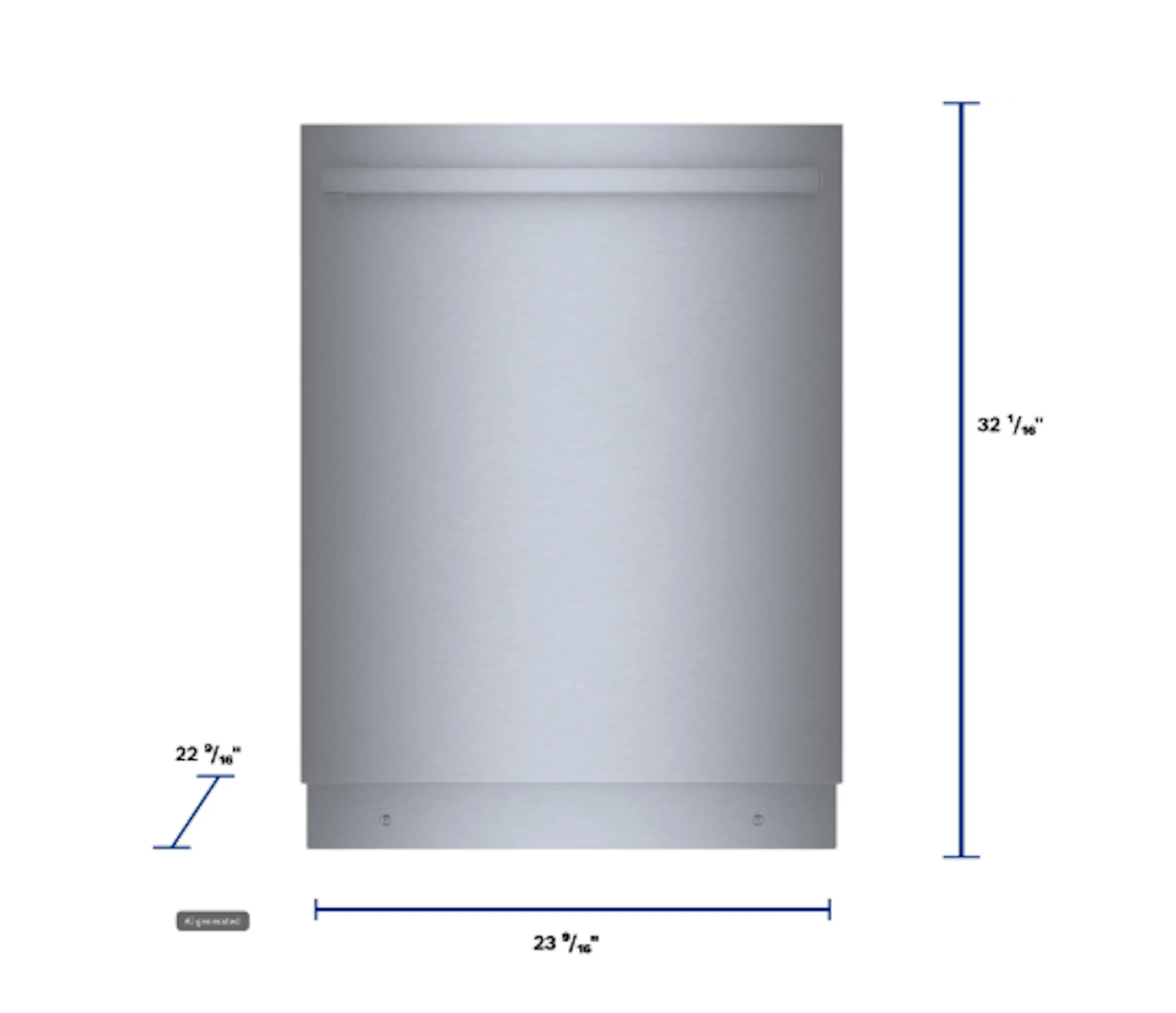 Bosch-800 24" Bar Hndl, 6/5 Cycles, 42 Dba, Hm Cnnct, Stndrd 3Rd Rck, Crystaldry, Infolight - Ss