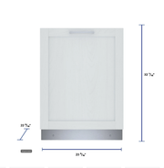Bosch-800 24" Cust Panel, 6/5 Cycles, 42 Dba, Hm Cnnct, Stndrd 3Rd Rck, Crystaldry, Infolight - Cp