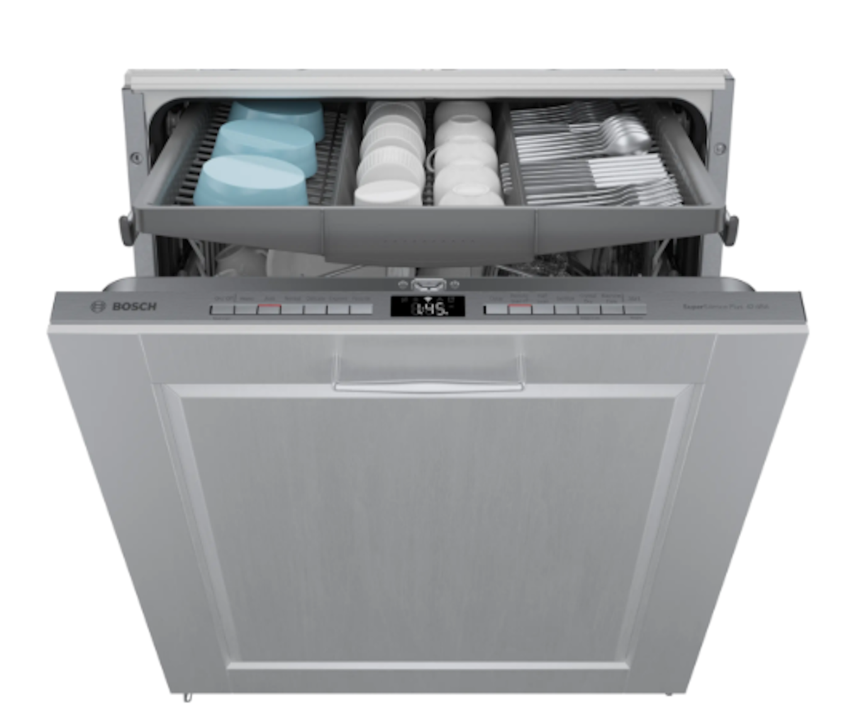 Bosch-800 24" Cust Panel, 6/5 Cycles, 42 Dba, Hm Cnnct, Stndrd 3Rd Rck, Crystaldry, Infolight - Cp