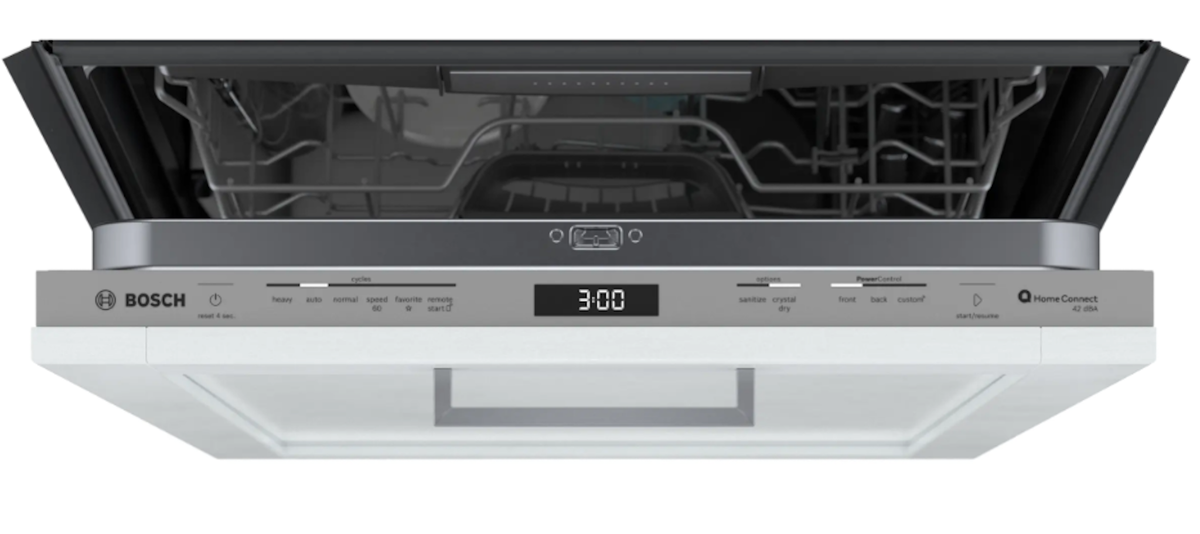 Bosch-800 Custom Panel Hndl, 5/4 Cycles, 42 Dba, Flex 3Rd Rck, Infolight, Crystaldry - Cp