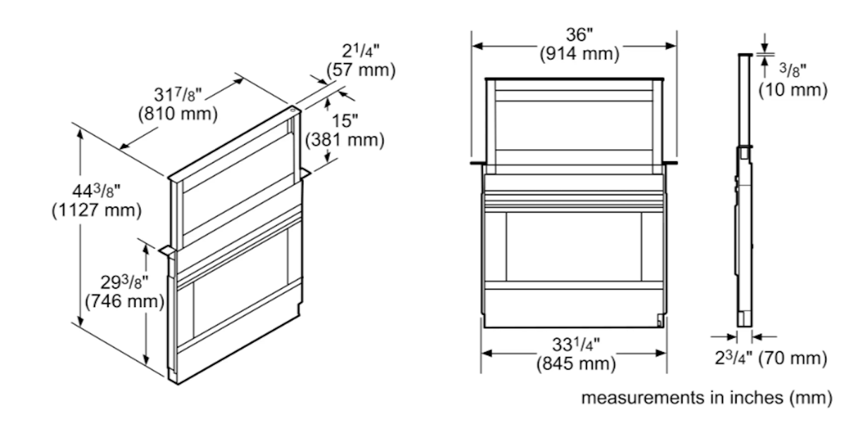 Bosch-800 Series, 36" Downdraft, Opt. Blower (Replaced Hdd86051Uc, Apr '25)