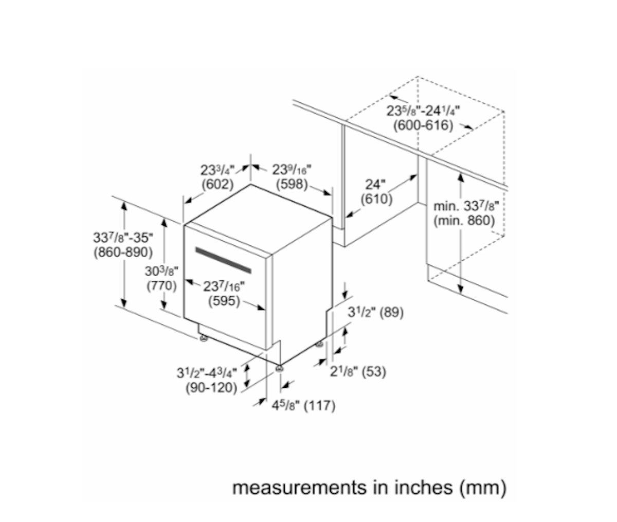 Bosch-800 Standard Bar Hndl, 42 Dba, Infolight, Crystaldry - Ss - (Launched Apr '25)