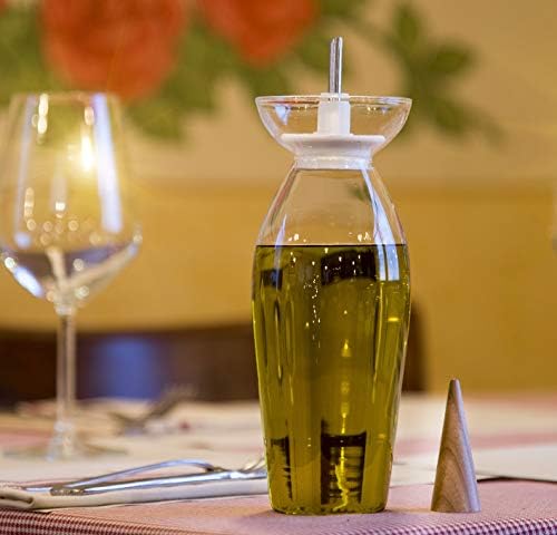 LEGNOART - Aceitera de Vidrio OLEA con Vertedor de Acero Inoxidable image 1